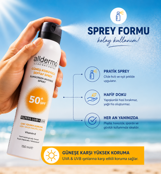 Alldermo Güneş Koruyucu Sprey